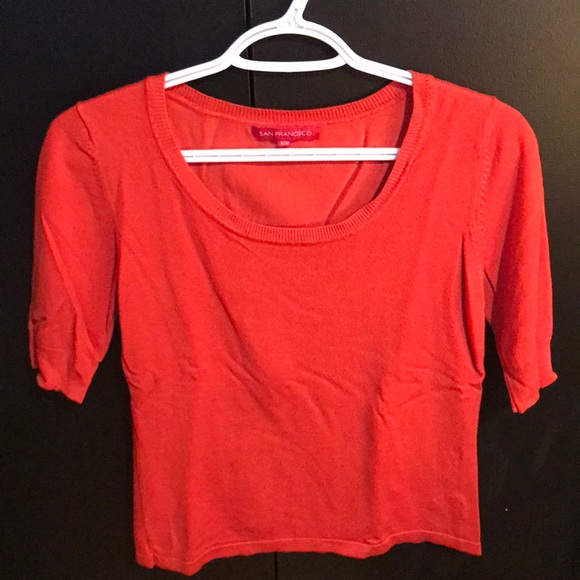 San Francisco woman’s short sleeve sweater. Size Medium. Vintage. - Picture 6 of 9